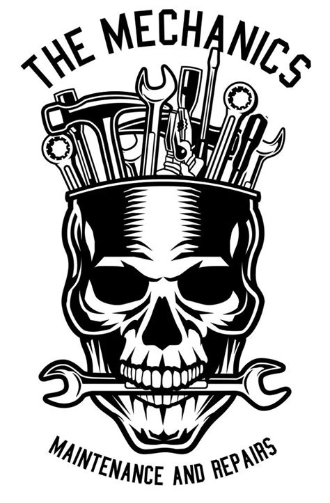 mechanic skull – Amee House | Mechanic logo design, Mechanics logo, Mechanic tattoo