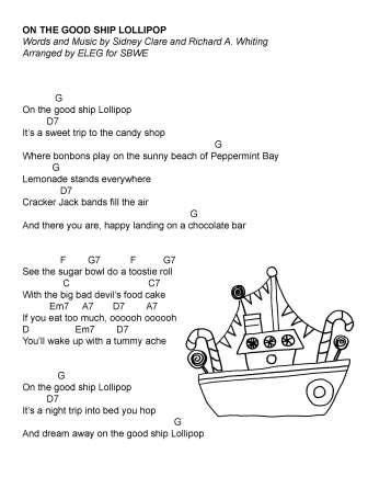 On the Good Ship Lollipop, an Illustrated Song | Songs, Content words, Temple movie