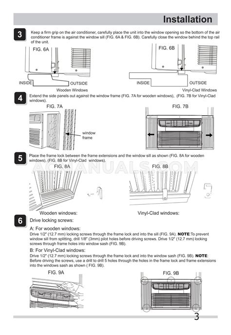 Frigidaire FFRE0833U1 Installation Instructions