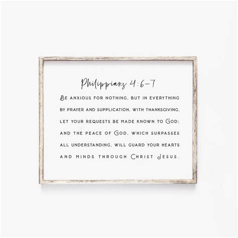 Philippians 4:6-7 Be Anxious for Nothing Do Not Be Anxious - Etsy ...