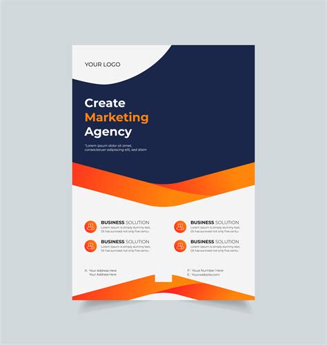 Corporate business flyer design template, creative brochure poster cover, color a4 print ready ...