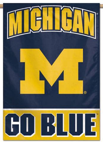 Michigan Wolverines "Go Blue" Official NCAA Premium 28x40 Wall Banner – Sports Poster Warehouse