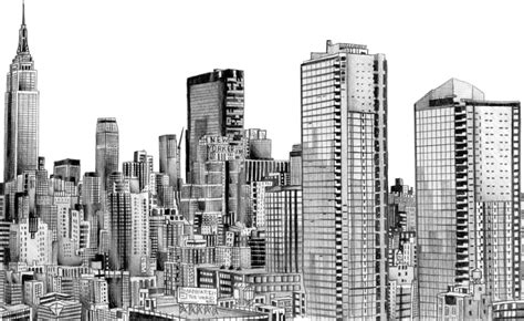 New York Skyline Pencil Drawing at PaintingValley.com | Explore collection of New York Skyline ...