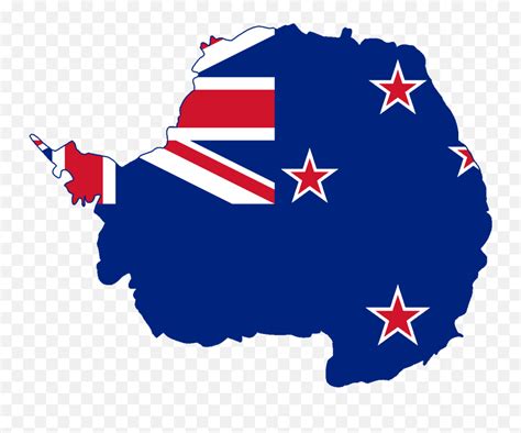 Flag Map Of Antarctica - Flag Of New Zealand Emoji,Antarctica Flag ...