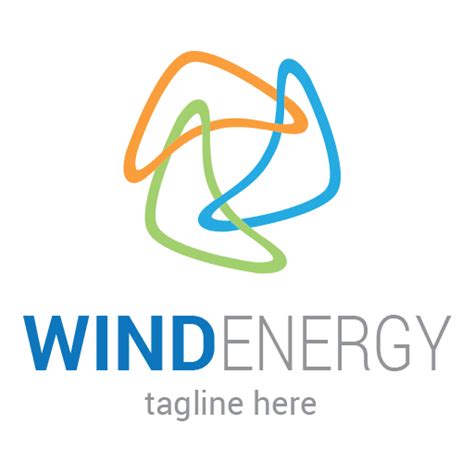 Wind Energy Logo Design — Royalty-Free, Vector | Energy logo, Energy ...