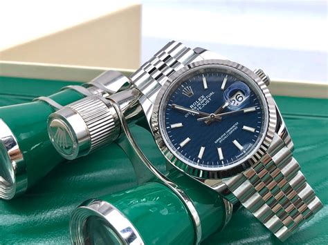 Rolex Datejust 36 126234 Fluted Blue Dial Jubilee 2021 Model New for ...