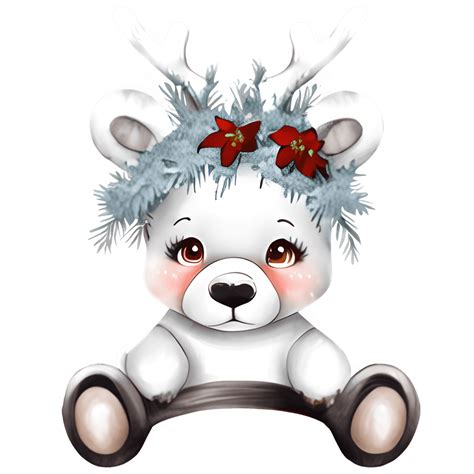 Gorgeous Hyper Realistic Baby White Reindeer Baby Girl Baby Bear ...