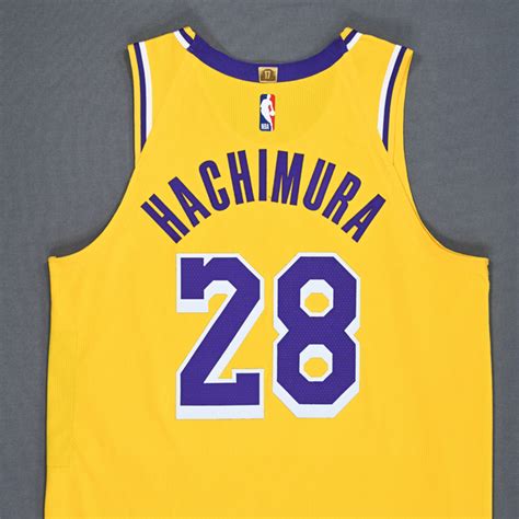 Rui Hachimura - Los Angeles Lakers - Gold Icon Edition Jersey - Worn 2 ...