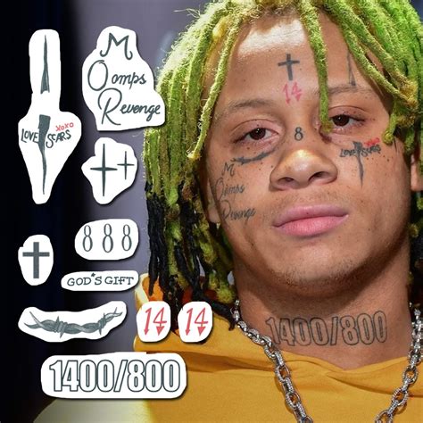 Trippie Redd Temporary Face Tattoos Set | Tattoo Icon – TattooIcon