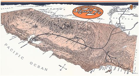 1935 Map of Atchison, Topeka & Santa Fe Lines in California – Transit ...