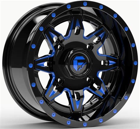 Fuel Lethal 15x7 ATV/UTV Wheel - Gloss Black/Blue (4/137) 4+3 [D6541570A644] - Walmart.com ...