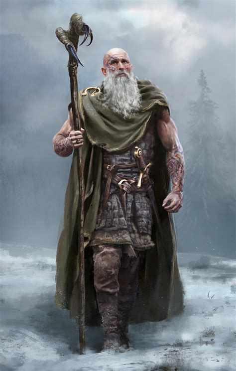 ArtStation - Druid, Tomasz Ryger | Character portraits, Viking character, Concept art characters