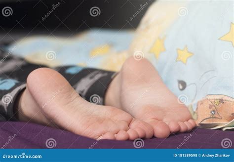 Feet of a Sleeping Baby. on the Crib Stock Photo - Image of newborn ...