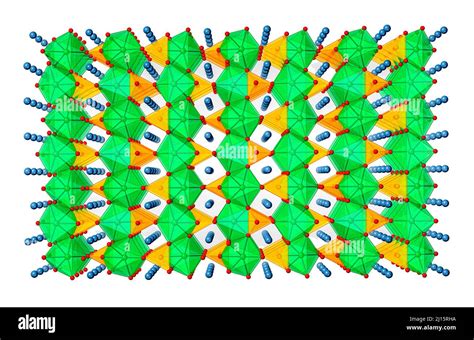 Lithium iron phosphate, molecular model Stock Photo - Alamy