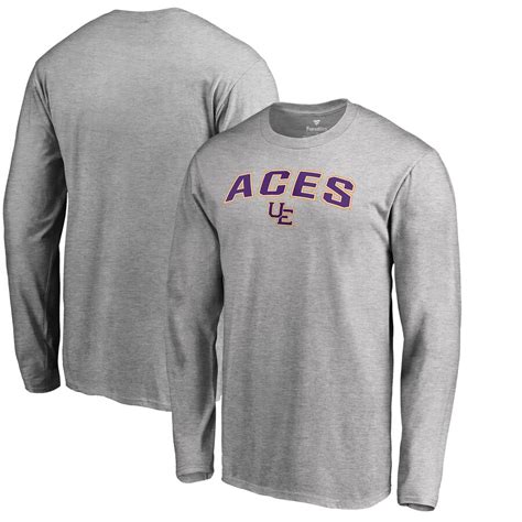 Evansville Purple Aces Ash Proud Mascot Long Sleeve T-Shirt