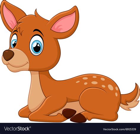 Cartoon Deer laying down Royalty Free Vector Image