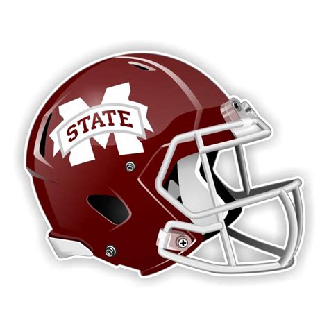 Mississippi State Bulldogs Football Helmet Precision Cut Decal / Sticker