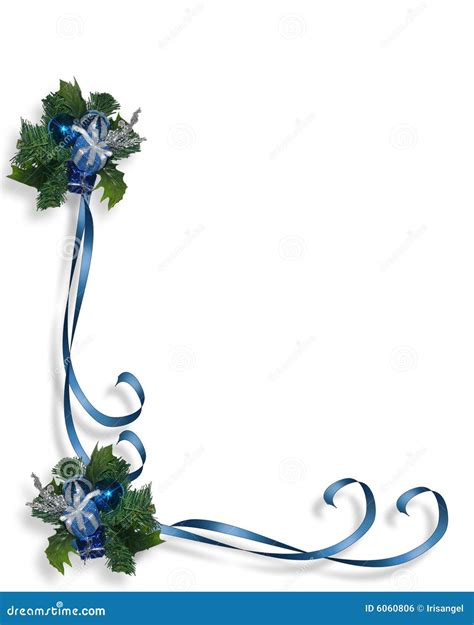 Christmas Blue Border Frame Stock Illustration - Illustration of decorative, classic: 6060806