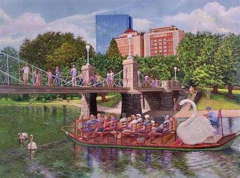 Boston Public Garden Foot Bridge Painting by Nova Hill - Pixels