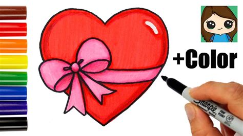 How To Draw A Heart With A Bow at How To Draw