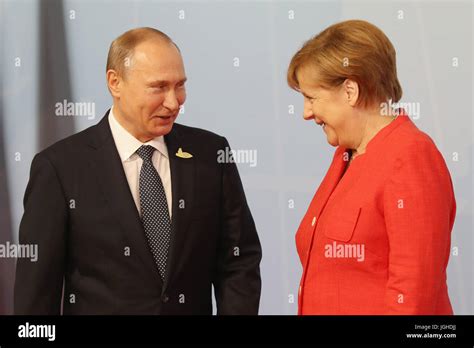 German Chancellor Angela Merkel and Russian president Vladimir Putin ...