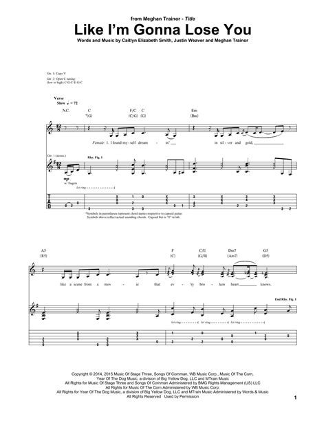 Like I'm Gonna Lose You by Meghan Trainor - Guitar Tab - Guitar Instructor