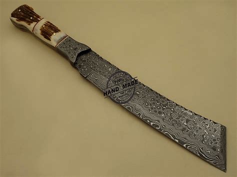 Damascus Bowie Knife Custom Handmade Damascus Steel Hunting Knife