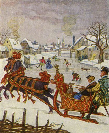 Schlittenfahrt / Sleigh Ride stock image | Look and Learn