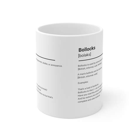 Bollocks British Slang Mug Funny English Phrases Cup Great Old Sayings ...