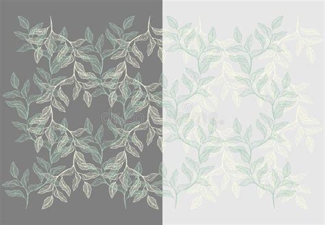 Vector Background with Leaves. Wallpaper in Botanical Style Stock ...