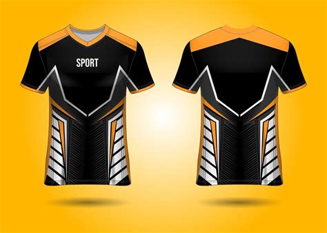 T-Shirt Sport Design. Racing jersey. uniform front and back view ...