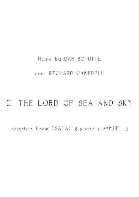 I, THE LORD OF SEA AND SKY (arr. Richard Campbell) by Various Artists Sheet Music for ...