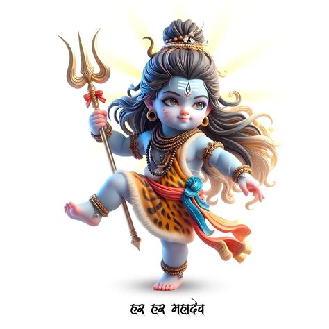 Premium PSD | Lord shiva with trishul design