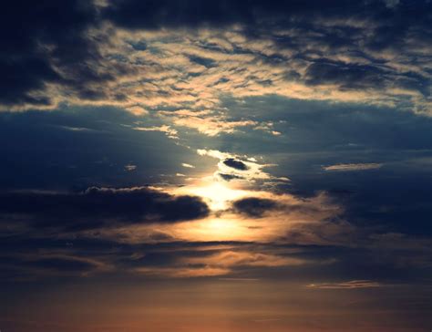 clouds, dark, dark clouds, dawn, heaven, nature, orange, outdoors ...