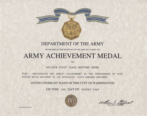 The Army: The Army Achievement Medal