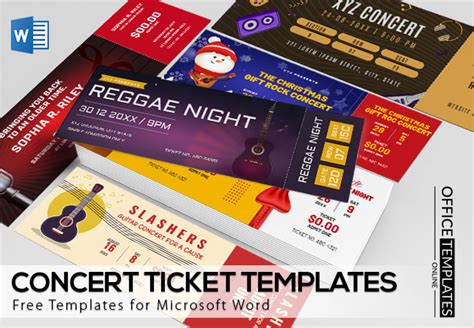 14+ Free Concert Ticket Templates for MS Word