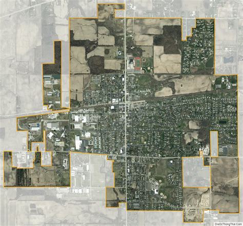 Map of Union Grove village, Wisconsin