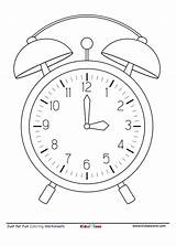 Clock Coloring Pages sketch template