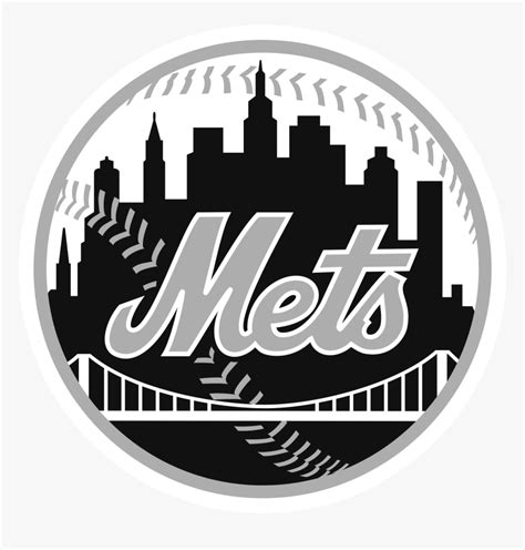 New York Mets Logo Black And White - Ny Mets, HD Png Download ...