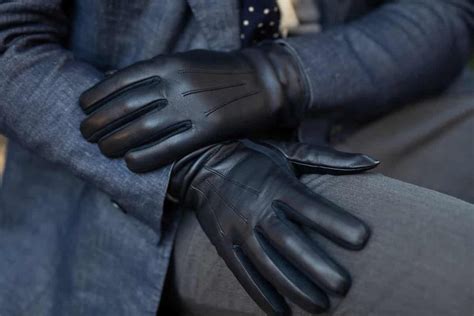 buy cowhide leather gloves blue+The best price - Arad Branding
