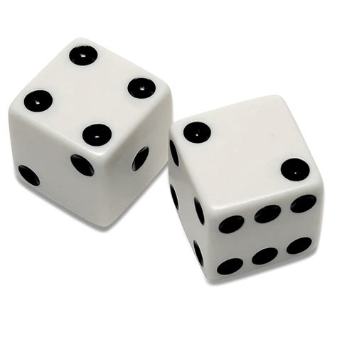 Pair of Solid White Dice - Where the Winds Blow