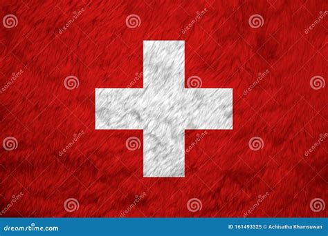 Towel Fabric Pattern Flag of Switzerland. it is Consists of a Red Flag with a White Cross in the ...