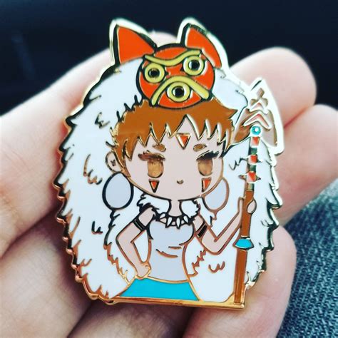 Princess Mononoke hard enamel pin / anime pin / studio ghibli | Etsy