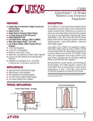 LT3080 Datasheet PDF - Linear Technology