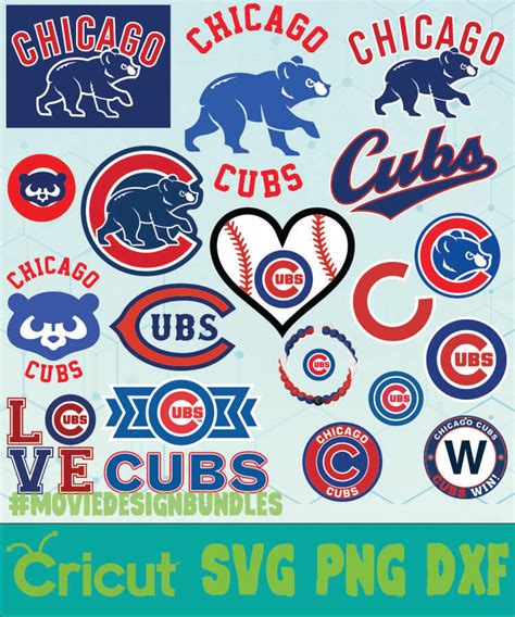 CHICAGO CUBS MLB BUNDLE LOGO SVG, PNG, DXF - Movie Design Bundles