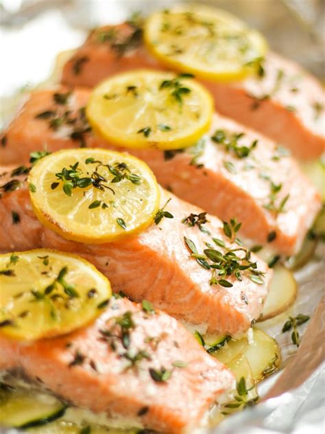 Baked Salmon Recipe - One Pan Meal with Garlic, Herbs and Lemon