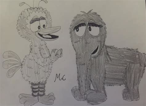 Big Bird and Snuffy by MCCToonsfan1999 on DeviantArt