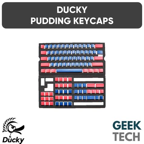 Ducky Dual Colour Red & Blue Pudding Keycaps | Shopee Malaysia