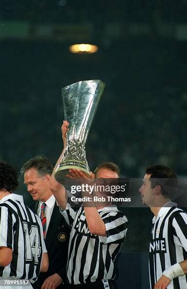 1990, David Platt, Juventus, lifts the UEFA,Cup News Photo - Getty Images