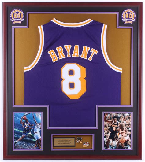 Kobe Bryant 32x36 Custom Framed Jersey Display with (2) Lakers Finals Champions Pins | Pristine ...